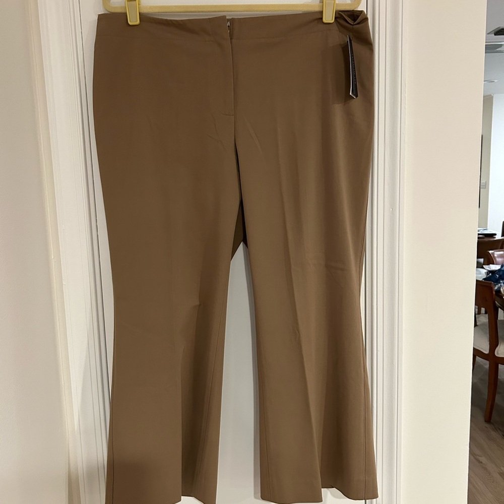 NWT Lafayette 148 New York Tan Boot Cut Pants